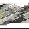 Mexen Tomas chiuvetă de bucătărie din granit cu 2 compartimente și baterie de bucătărie Savita, alb - 6516-20-672601-50