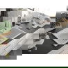 Mexen Tomas chiuvetă de bucătărie din granit cu 2 compartimente, cu baterie de bucătărie Savita, alb - 6516-20-672601-20