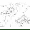 Mexen Estela dozator de săpun, Neagră - 7011540-70