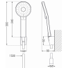 Mexen R-40 set de duș în puncte, Grafit - 785405052-66