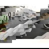Mexen Kevin chiuvetă de bucătărie granit 1-comparte cu scurgător și baterie de bucătărie Savita, negru pătat - 6517-76-672601-76