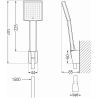 Mexen R-45 pontszerű zuhanykészlet, fekete - 785455052-70