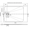 Mexen Hugo téglalap alakú zuhanytálca SMC 100 x 90 cm, Fekete - 42709010
