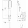 Mexen R-49 pontos zuhanykészlet, fehér/arany - 785495052-25