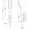 Mexen R-49 set de duș fix, negru/auriu - 785495052-75