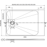 Mexen Hugo téglalap alakú zuhanytálca SMC 100 x 90 cm, Fehér - 42109010