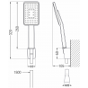 Mexen R-54 lyukas zuhany szett, Fekete/Króm - 785545052-71