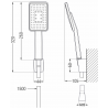 Mexen R-54 set de duș în puncte, Neagră/Crom - 785545052-71