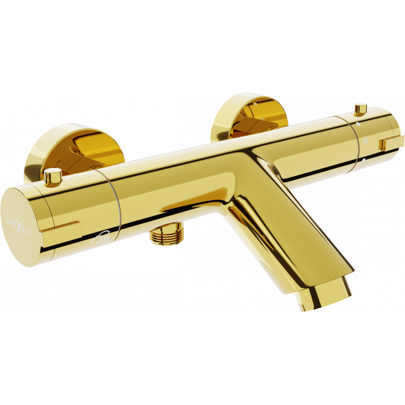 Mexen Kai termosztatikus kádtöltő csaptelep, arany - 77300-50