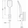 Mexen R-62 ponti zuhanykészlet, kefélt pisztolyszürke - 785625052-66
