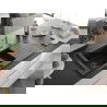 Mexen Matias Chiuvetă de granit de 1,5 compartiment cu picurător și baterie de bucătărie Carla, Neagră - 6502-77-670700-50-B