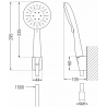 Mexen R-67 set de duș în puncte, Crom - 785675052-00