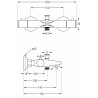 Mexen Nox baterie cadă termostatică, crom - 77350-00