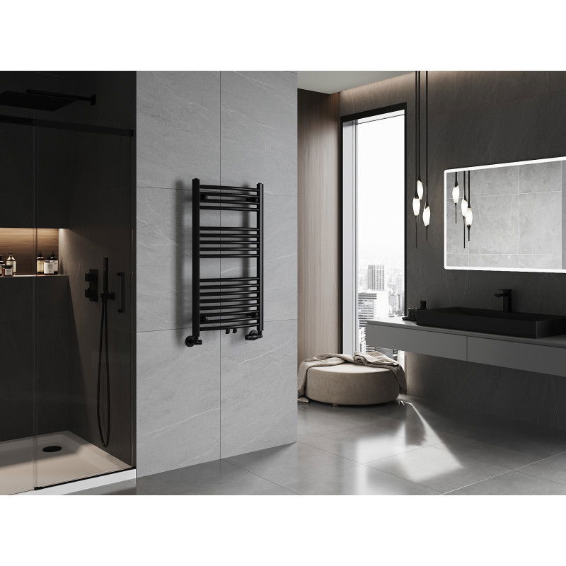 Mexen Ares fürdőszobai radiátor 900 x 500 mm, 372 W, fekete - W102-0900-500-00-70