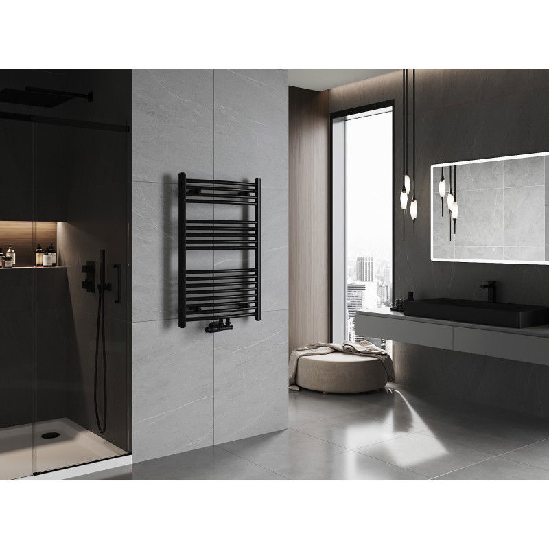 Mexen Ares fürdőszobai radiátor 900 x 600 mm, 433 W, fekete - W102-0900-600-00-70