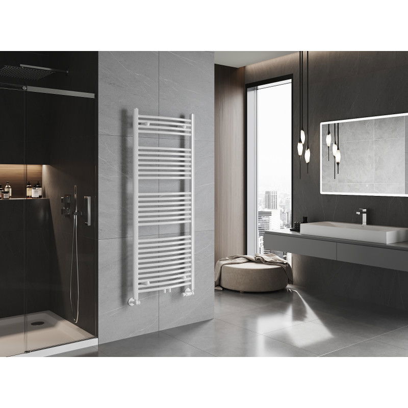 Mexen Ares törölközőszárító radiátor 1500 x 600 mm, 733 W, fehér - W102-1500-600-00-20