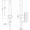 Mexen R-70 pontosan telepíthető zuhanyszett, kefélt gun gray - 785705051-66