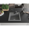 Mexen Vito chiuvetă de granit cu 1 cuvă și baterie de bucătărie Carla, gri - 6503-71-670700-70