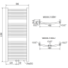 Mexen Ares Calorifer de baie 1200 x 500 mm, 420 W, Aurie - W102-1200-500-00-50