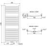 Mexen Ares calorifer pentru baie 1200 x 500 mm, 420 W, auriu - W102-1200-500-00-50