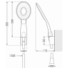 Mexen R-73 set de duș fix, crom/alb - 785735052-02