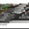 Mexen Gaspar Chiuvetă de granit de 1,5 compartiment cu picurător și baterie de bucătărie Carla, gri - 6507-71-670700-00