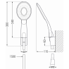 Mexen R-73 lyukas zuhany szett, Fekete - 785735052-70