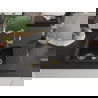 Mexen Gaspar chiuvetă de granit 1,5-camere cu scurgător și baterie de bucătărie Carla, negru/auriu metalic - 6507-75-670700-50