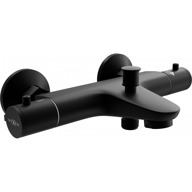Mexen Nox termosztátos kádtöltő csaptelep, fekete - 77350-70
