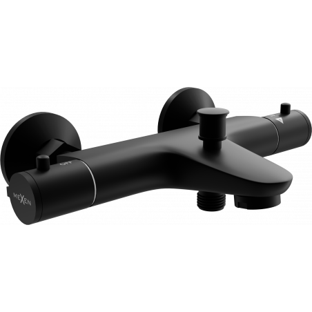Mexen Nox termosztátos kádtöltő csaptelep, fekete - 77350-70