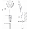 Mexen R-74 fali zuhanyrendszer, króm - 785745052-00
