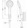 Mexen R-74 set de duș în puncte, Crom - 785745052-00