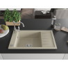 Mexen Elias chiuvetă de granit cu 1 compartiment cu scurgător și baterie de bucătărie Carla, bej - 6511-69-670700-00
