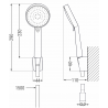 Mexen R-75 lyukas zuhany szett, Fekete - 785755052-70