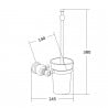 Mexen Estela perie de toaletă, Neagră - 7011550-70