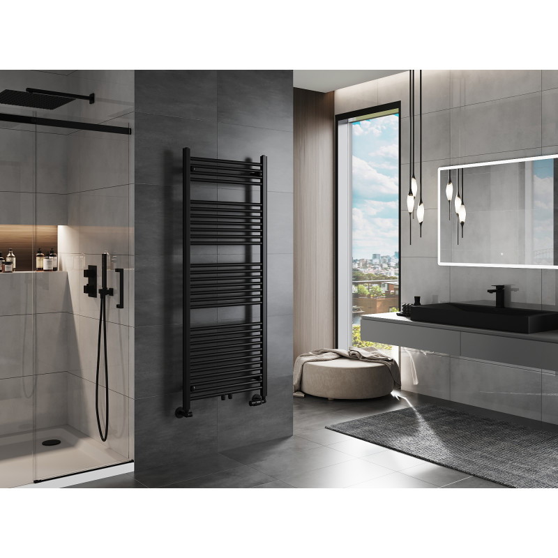 Mexen Mars fürdőszobai radiátor 1500 x 600 mm, 729 W, fekete - W110-1500-600-00-70