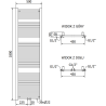 Mexen Mars radiator de baie 1800 x 500 mm, 814 W, negru - W110-1800-500-00-70