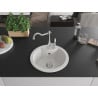 Mexen Diego chiuvetă de granit cu o singură cameră cu baterie de bucătărie Carla, alb - 6512-20-670700-00