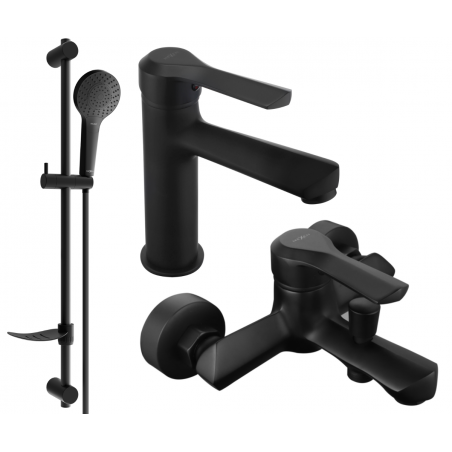 Set cadă Mexen Sabre DF05, negru - 72103DF05-70