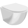Mexen Lena vas wc fără margini cu capac de toaletă cu cădere lentă slim, duroplast, alb/argintiu - 30224004