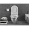Mexen Lena vas wc fără ramă cu capac de toaletă cu cădere lentă slim, duroplastic, alb/argintiu - 30224004