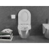 Mexen Lena Vas WC Rimless cu capac slim cu închidere lentă, duroplast, alb/argintiu - 30224004