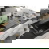 Mexen Andres chiuvetă de granit 1,5 cuve cu scurgător și baterie de bucătărie Carla, negru/auriu metalic - 6515-75-670700-50