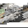 Mexen Tomas Chiuvetă de granit cu 2 compartimente și baterie de bucătărie Carla, Albă - 6516-20-670700-00