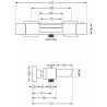 Mexen Cube baterie termostatică pentru cadă, Aurie - 77360-50