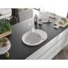Mexen Kevin chiuvetă din granit cu 1 compartiment, cu scurgător și baterie de bucătărie Carla, alb - 6517-20-670700-20