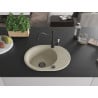 Mexen Kevin chiuvetă de granit cu un compartiment, cu picurător și baterie de bucătărie Carla, Bej - 6517-69-670700-70
