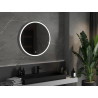 Mexen Gobi megvilágított fürdőszobai tükör, kerek 80 cm, LED 6000K, páramentes - 9801-080-080-611-00