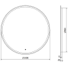 Mexen Gobi oglindă iluminată de baie 100 x 100 cm, LED 6000K, anti aburire - 9801-100-100-611-00