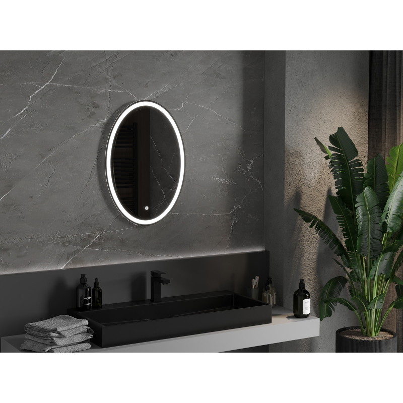 Mexen Elz 50 x 70 cm-es, LED 6000K, páramentes fürdőszobai tükör - 9802-050-070-611-00